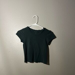 Brandy Melville Forest Green Cropped Tee